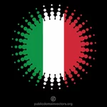 イタリア国旗ハーフトーンデザイン