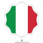 Etiqueta engomada de la bandera italiana