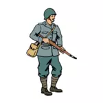 Toisen maailmansodan vektorin italialainen sotilas
