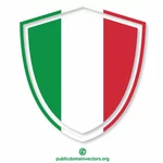 Italian flag heraldic shield