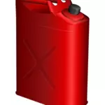 Vector de desen de benzină roşu recipient