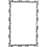Vector drawing of old ornate frame with flower design