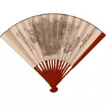 Aziatische ventilator met een kaartafbeelding vector
