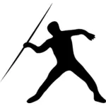 Javelin throw silhouette vector image