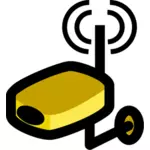 Wireless surveillance camera symbol vector image