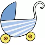 Vector image of baby stroller