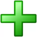 绿色十字架矢量图像