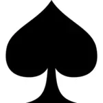 Hrací karta rýč znamení