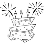 Flat vector image of cake