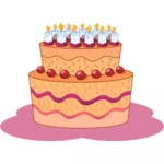 誕生日ケーキのクリップ アート イメージのベクトル