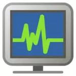 Ilustração em vetor ícone monitoramento computador