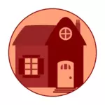 Imagen vectorial casa roja
