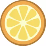 בתמונה וקטורית של פרוסה של תפוז