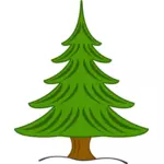 Imagem vetorial de árvore de Natal verde