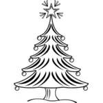 Noel ağacı siyah ve beyaz
