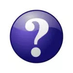 Blue question vector icon
