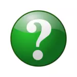 Green question mark sign vector image