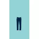 Vektor Klipart jednoduché džíny na pozadí torquoise