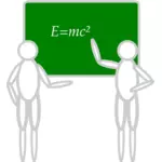 Lärande från en whiteboard vektorbild