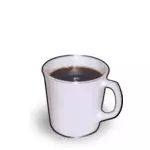 Vector clip art of white cup of hot coffee
