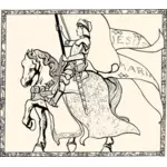 Ioana d'Arc portret vector illustration