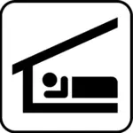 US National Park hărţi pictogramă pentru dormit adăpost vector imagine