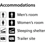Pictograms for accommodation vector image