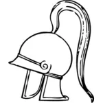 王レオニダスのヘルメットのベクトル画像
