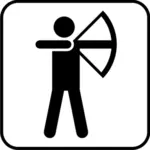 Vector image  of archery facilities available sign