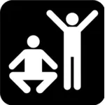Pictogram for an exercise facility vector image