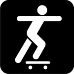 Pictogram for skateboarding vector image