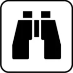 Vector Illustrasjon av internasjonale binoculats symbol