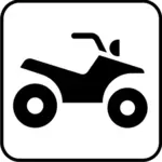Vektor gambar untuk tanda jalur sepeda motor