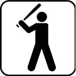 Graphiques vectoriels du signe disponible de base-ball installations