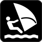 Piktogram for windsurfing vektorgrafikk utklipp
