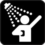 Man showering