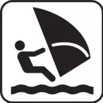 Piktogram mapy Parku Narodowego USA dla windsurfingu wektorowa