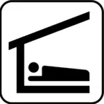 US National Park Maps pictogram for a sleeping shelter vector image