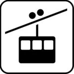 US National Park Maps pictogram for a tramway traffic vector image