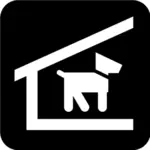 Pictogram עבור הכלב מחסה בתמונה וקטורית.