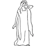 Vector graphics of faith lady outline