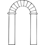 Ilustração em vetor de arco em forma de U