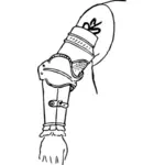 رسم متجه لشعار من الأسلحة مع الكتف الأيمن القوي