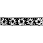 Vektorritning av daisy dekorativa kantlinjer