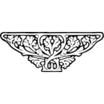 Vector drawing of wall decorative end piece