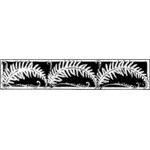 Vector image of fern decorative border