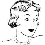Vector image of a female hairstyle with short hair