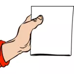 Illustrazione vettoriale della mano con brochure