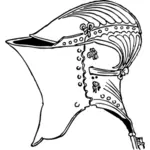 Warrior protection helmet vector image