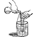 Vector clip art of liquid experiment